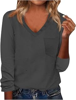 Plus Size Sweatshirts for Women UK Ladies Business Loose Top Solid Color Long Sleeve Shirt Round Neck Button Tops Women Fall Pullover Sweatshirts Ladies Trendy Fashion Graphic Sweatshirts