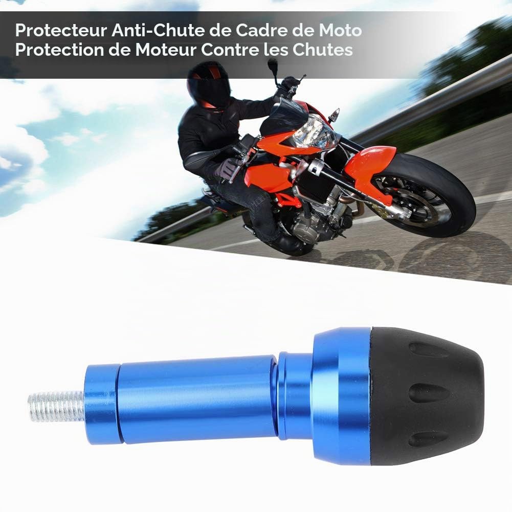 Fydun Cadre de Moto Anti-Collision Slider Crash, Bleu Cadre de Moto Anti-Collision Protection Contre Les Chutes Slider Crash en Aluminium Protecteur de Chute de Moto