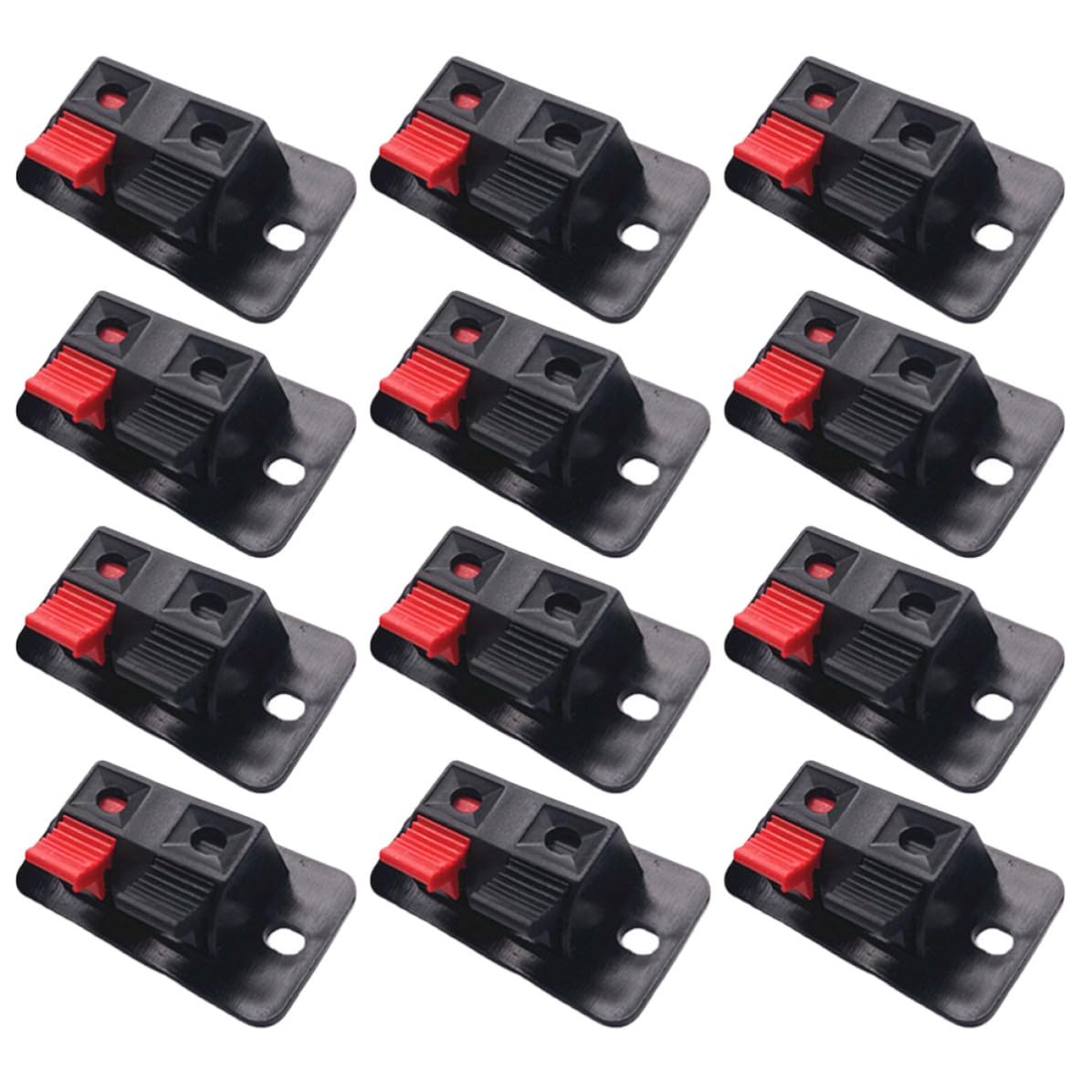 Toddmomy Connettore Terminale Altoparlante 2 Posizioni, Clip a Molla per Casse Acustiche, Materiale Plastica e Ferro, 30 Pezzi per Uso di Riparazione Affidabile