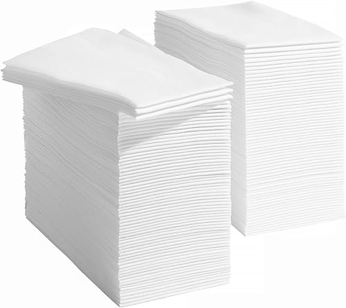 Vista 13 de Prestee 200 toallas de mano de papel desechables que se sienten como servilletas de lino, 2 capas, toallas de invitados, servilletas de papel
