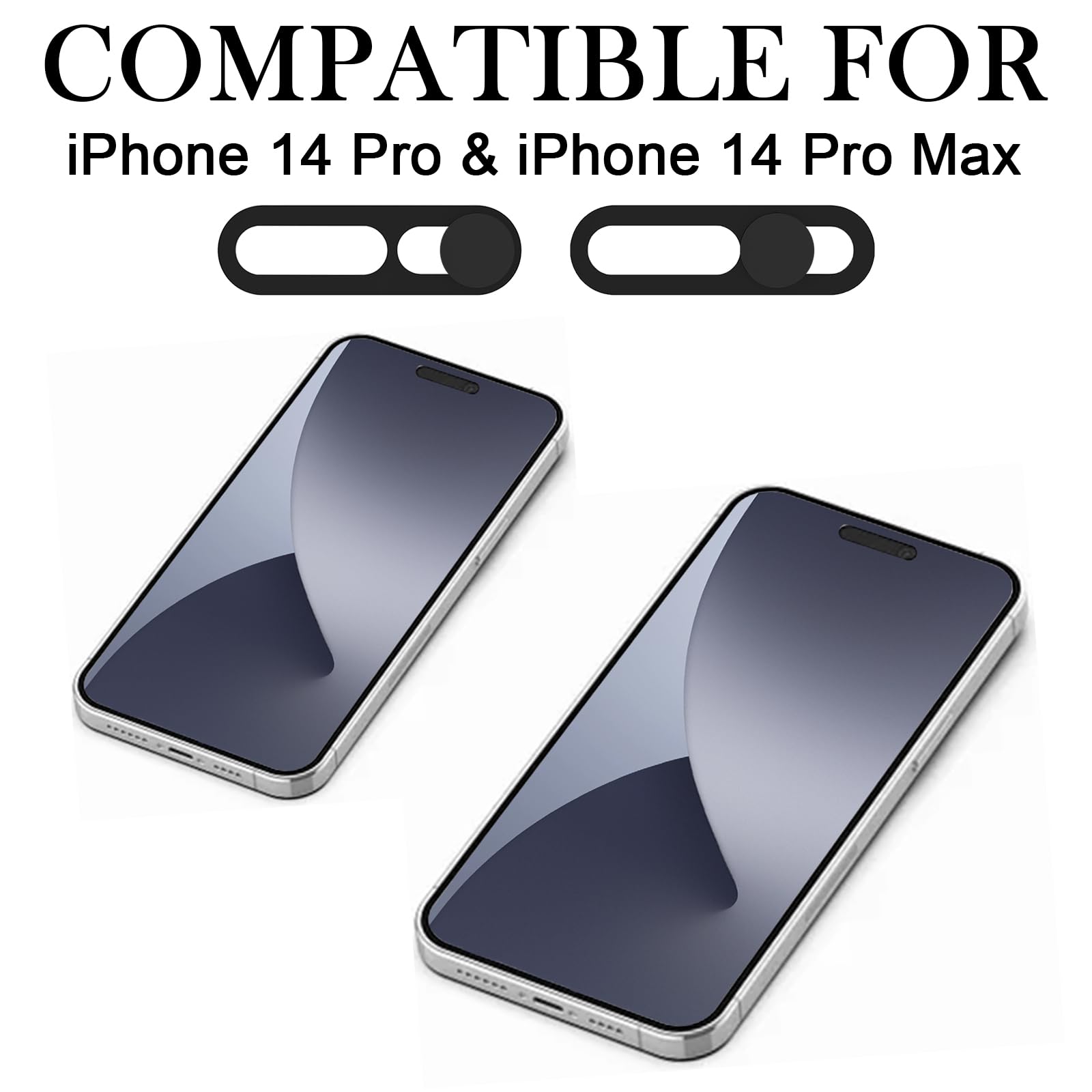 Cover per fotocamera frontale per telefono, compatibile con iPhone 14Pro, iPhone 14Pro Max, iPhone 15, iPhone 15Plus, iPhone 15Pro, iPhone 15Pro Max, protegge privacy e sicurezza, non influisce sul