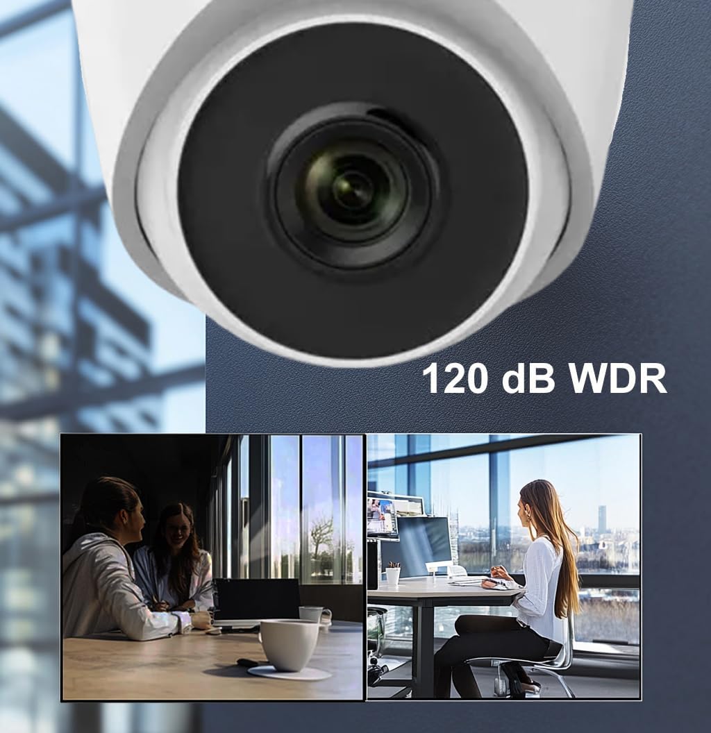 Real HD 4MP POE IP Turret Camera, 95° Wide Angle 2.8mm Lens, H.265+, 120 dB WDR, Compatible with Ⲏіkconnect/ iVMS4200/ Guarding Vision, Smart IR Night Vision 4 61ZBkFtAFmL. AC SL1056