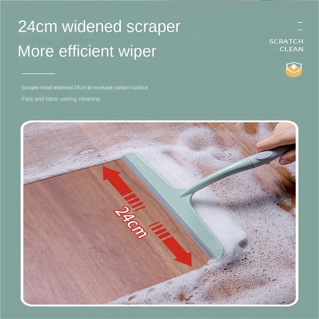 Limpiador De Vidrio Superior Silicona Ahorre Espacio Piso Multifunción Baño De Limpieza Rápida(1-Pack)