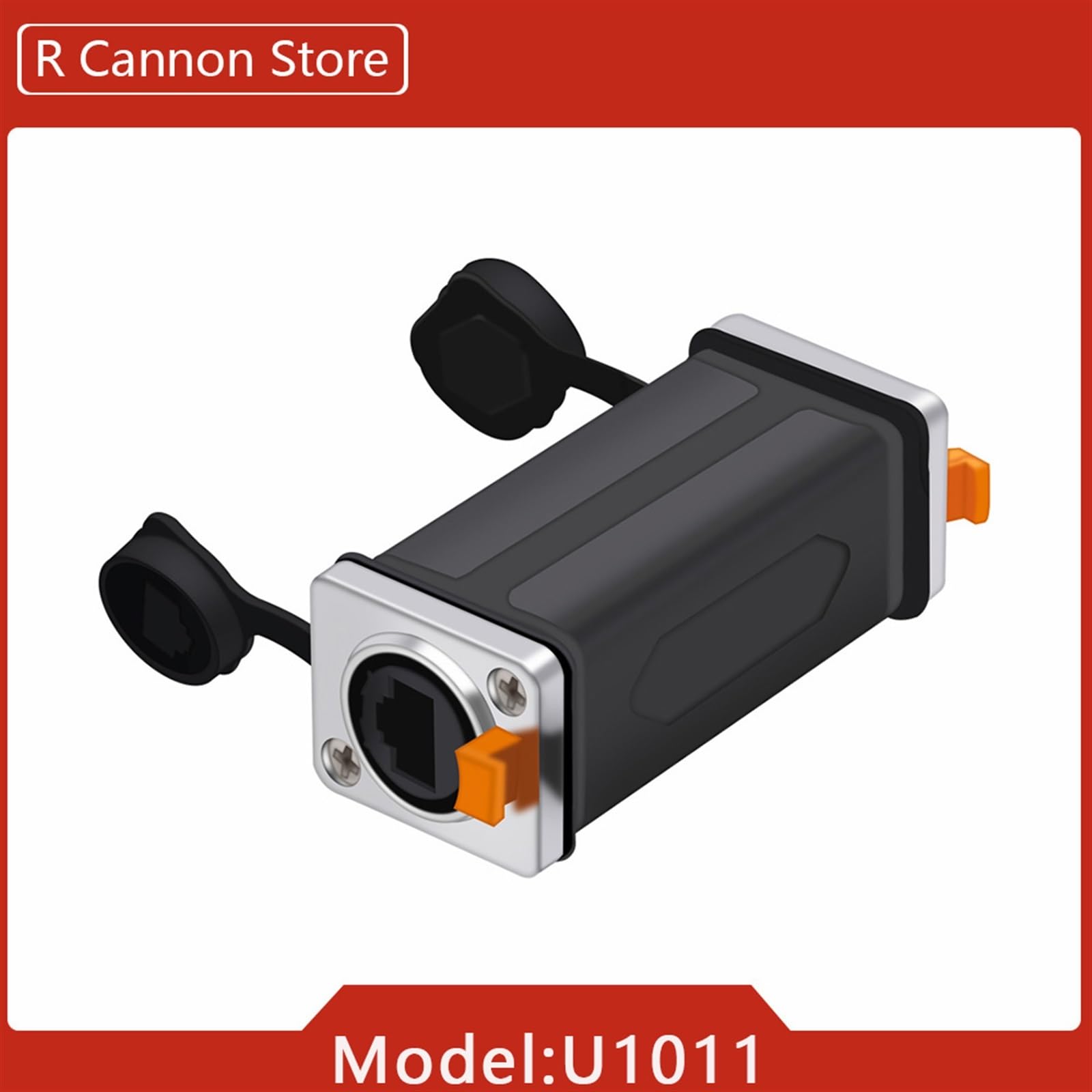 10 szt. złącze RJ45 żeńskie gniazda do montażu panelowego poziom sieciowy adapter złącza Ethernet (10 x tworzywo sztuczne-65 mm)
