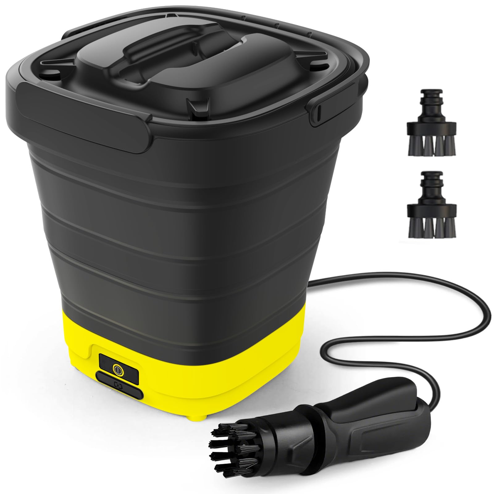 高圧洗浄機 コードレス 折り畳み式 コンパクト12Lバケツ 収納高さ10cm