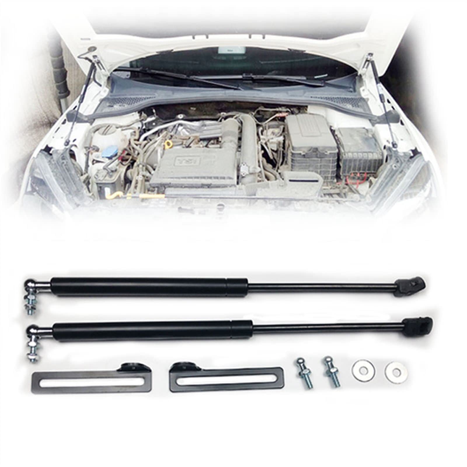 para Skoda para Rapid 2013-2020, Cubierta De Motor De Capó Delantero De Coche, Varilla Hidráulica, Resorte, Barra De Choque, Amortiguador