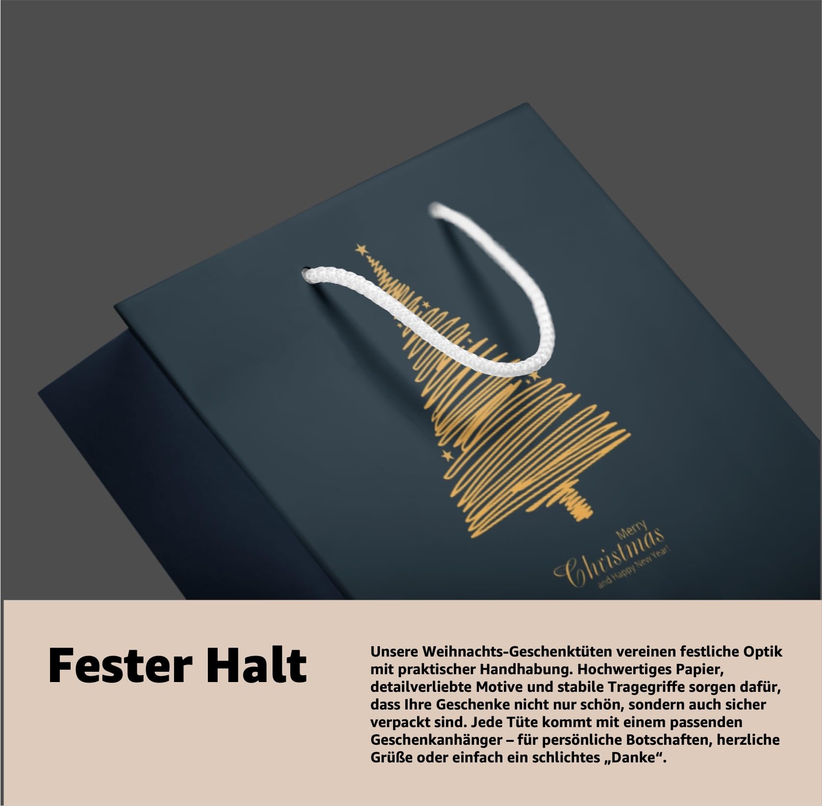 60 XXL-Geschenktaschen für Weihnachten: Weihnachtstüten ideal für Geschenkverpackungen
