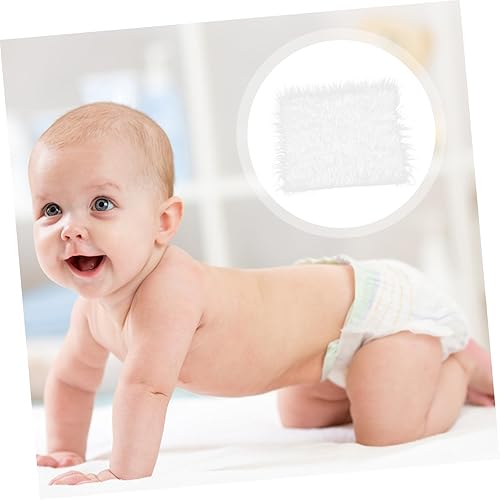 Miniatura 6 de Amosfun Alfombra de bebé recién nacido, ropa de bebé, ropa blanca para recién nacidos, manta de fotografía, accesorios para bebé, manta ondulada,