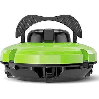 (2023 New) Cordless Pool Vacuum Cleaner for Above Ground Pools, Robotic Stronger Suction, 120 Mins Runtime, Auto-Parking, Automatic Robot Cleaners Inground Pools up to 1000 Sq.Ft Green PZ0-18