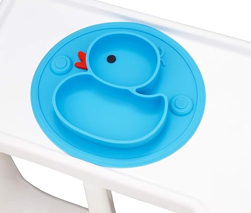 Miniatura 7 de Plato dividido de silicona para bebés, plato portátil antideslizante para alimentación infantil con ventosa para niños, bebés y niños, sin BPA, apto