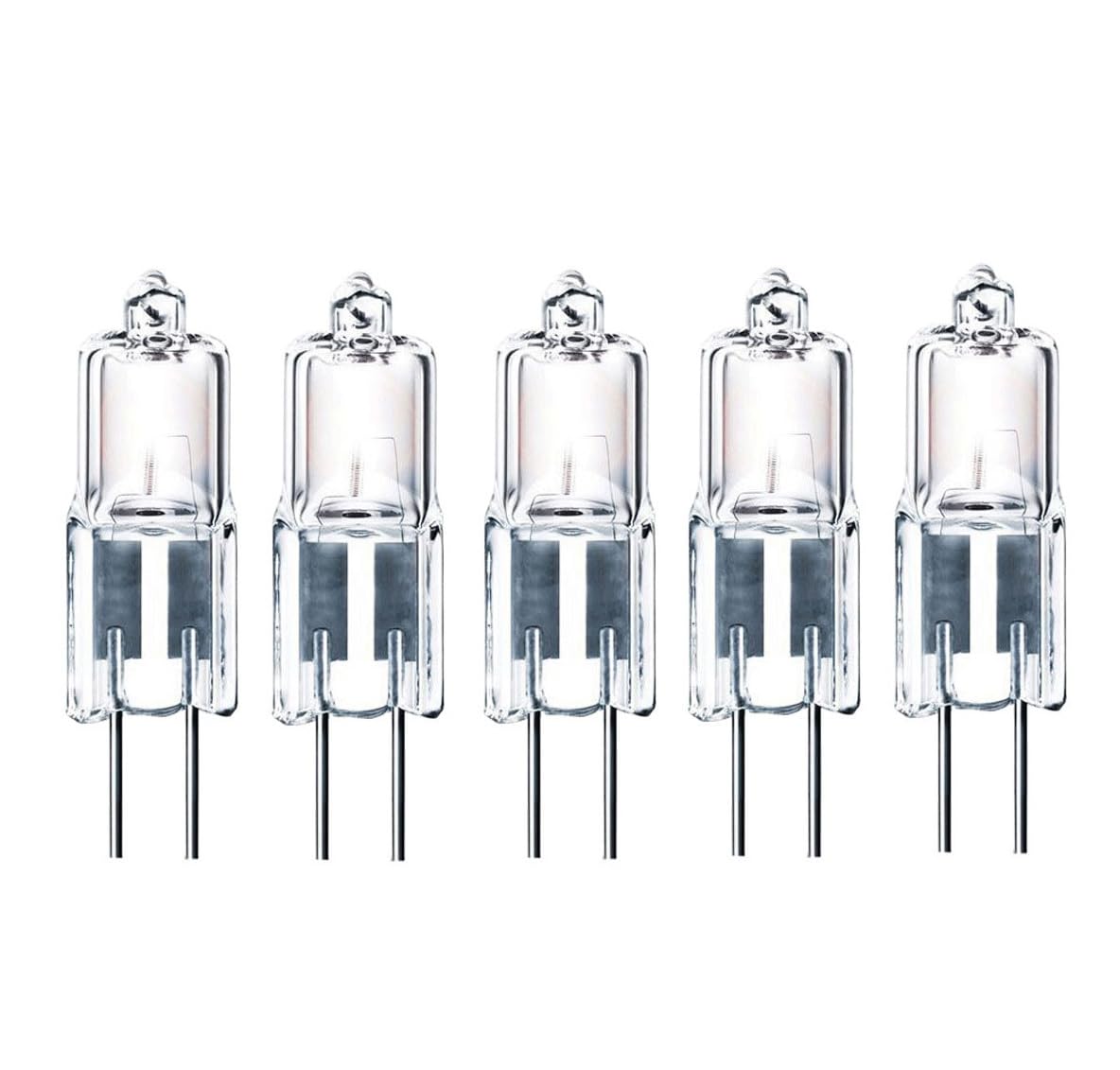 ShuoHui G4 12V 20W Halogen Light Bulb, G4 Halogen 20W Bulbs, Dimmable Warm White 2800K, Long Life Halogen Lamps G4 20 Watt for Under Cabinet Puck Light (5)