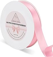 Vista 27 de Cintas de satén de doble cara rojo intenso de 5/8 pulgadas, 50 yardas, cinta de poliéster HD, para envoltura de regalos de boda, floristería