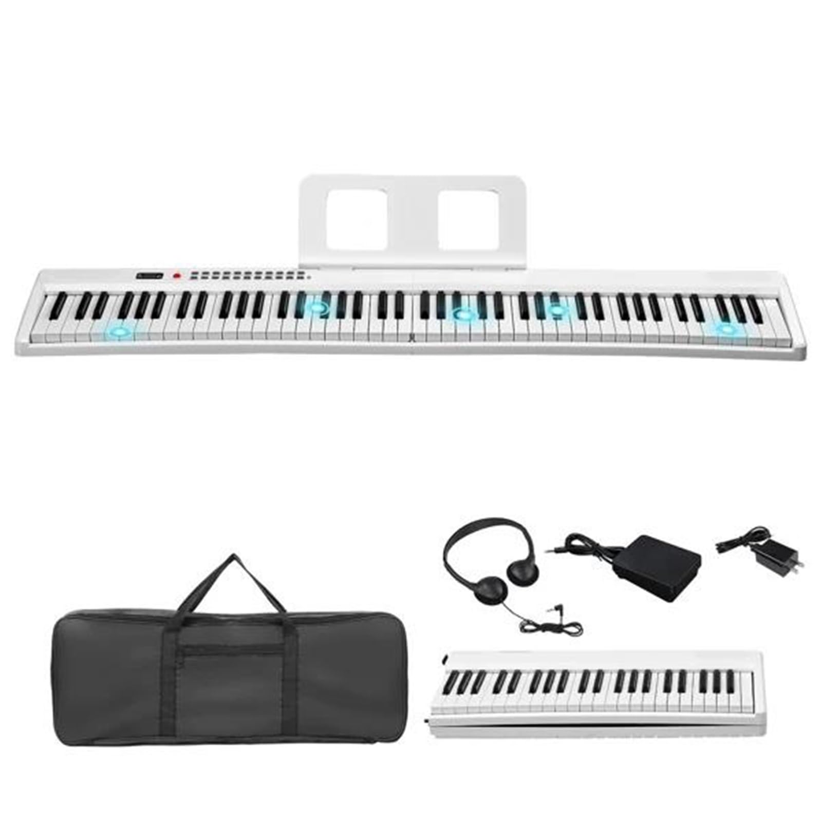 Elektroniczny Instrument Fortepianowy 88 Klawiszowe Składane Półważone Standardowe Klawiatury Cyfrowe Pianino Elektroniczne Trwałe