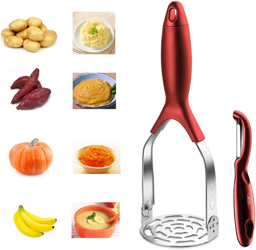 DOTO Potato Masher – Fruit, Rice, Vegetable Masher (Great Tool to Prepare Baby Food) DT-002-3