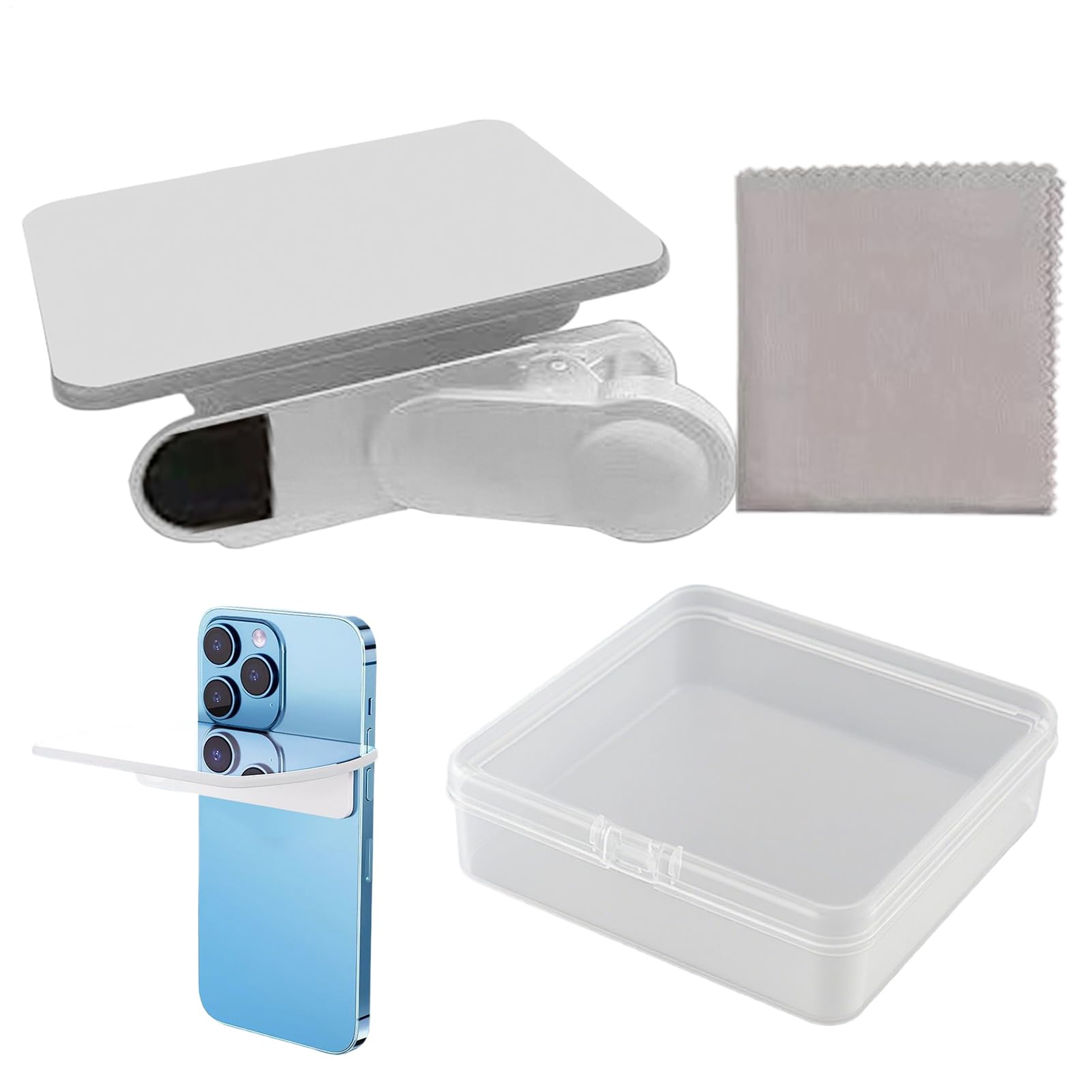Spiegellinsen Telefon | Kamera -Reflexionsclip - Smartphone -Zubehör -Kit | Handy -Anhang Travel Camping Klettern Selfies Family Sammeln kreativer Inhalte Schöpfer Fotografie -Tool tragbar im Freien