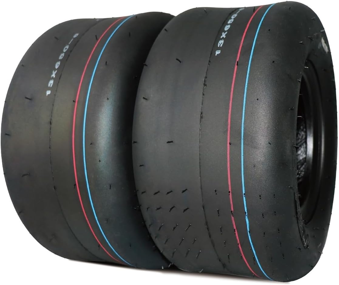 (2 Pack) MAXROLLORS 13x6.50-6 Lawn Mower Tires Tubeless, Replacement 13x6.5-6 Zero Turn Tires Garden Riding Tractor Lawnmower Tires Smooth, 4 Ply, 480 lbs Capacity 13x6.50-6 Smooth Turf