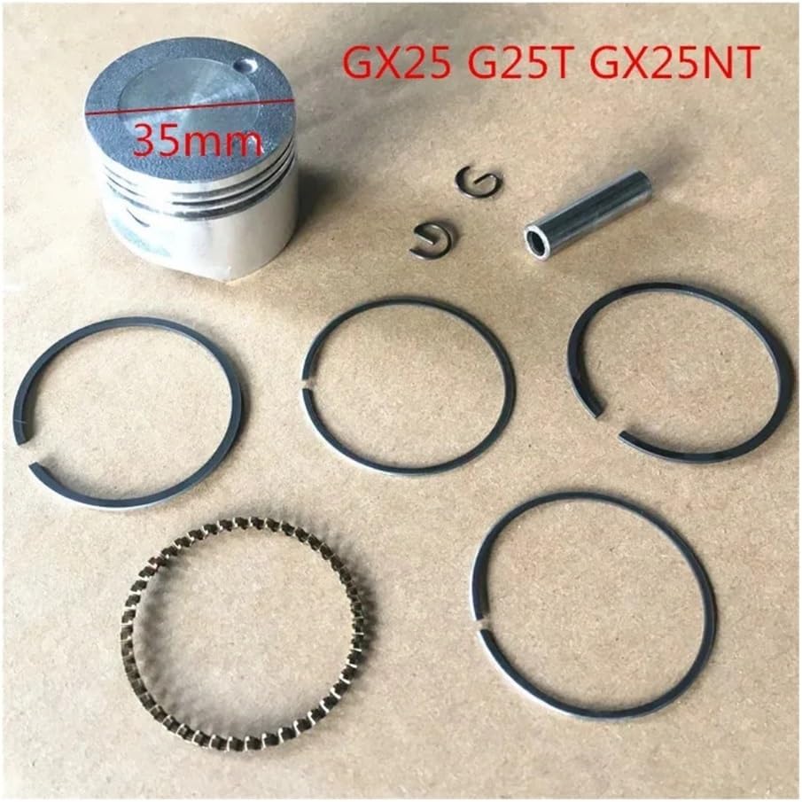 35mm 39mm Piston Kit Fit for GX25 GX35 G25T GX25NT 25CC GX35T GX35NT Engine Lawnmowers(GX25 35mm)