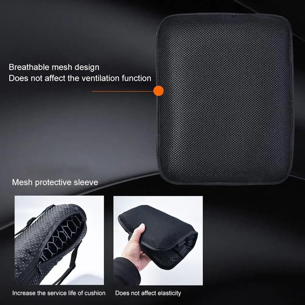 NEWFUN Cojín Universal Plegable de Gel para Asiento de Motocicleta, Descompresivo y Transpirable con Absorción de Impactos