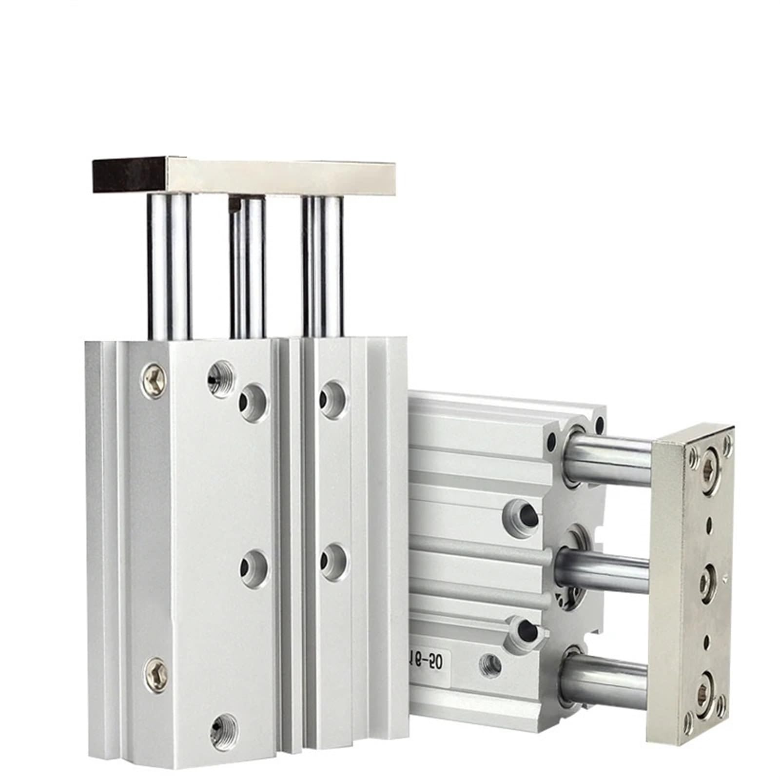 Vérin pneumatique double axe MGPM alésage 20 mm course 10 mm compact