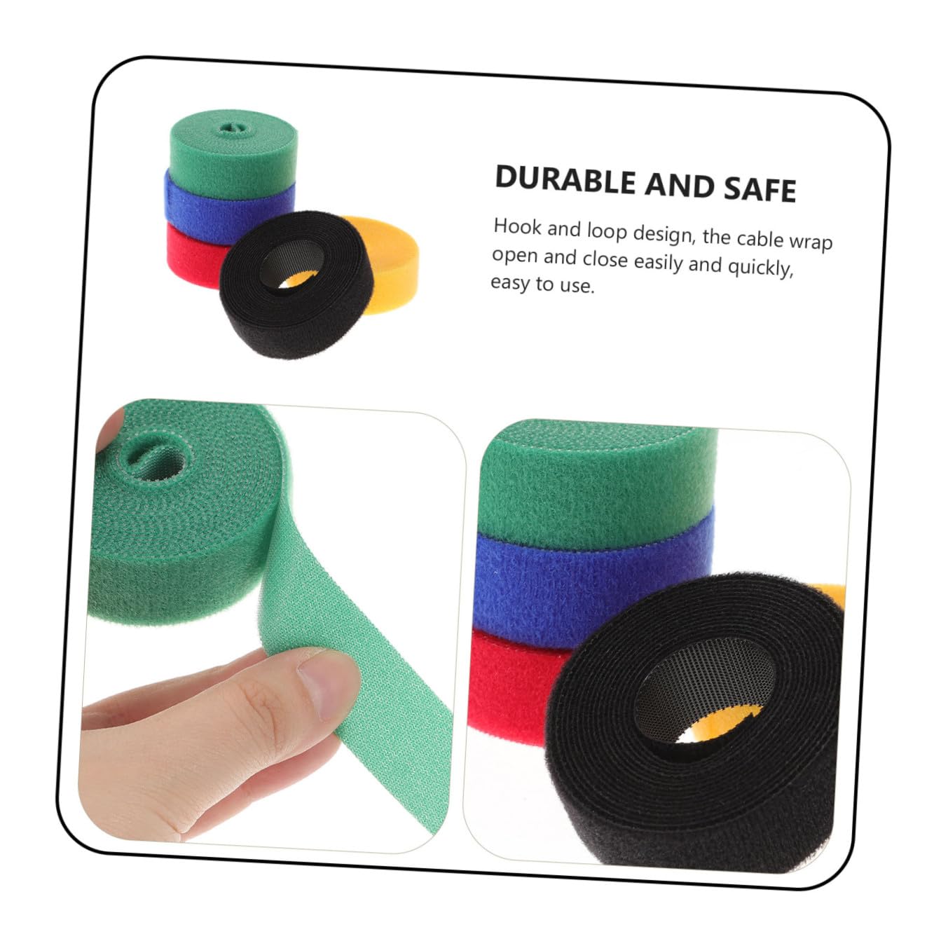 DOITOOL 20rollen Kabel Organizer Selbstklebende Kabelbinder Rot Gelb Blau Grün Und Schwarz Wiederverwendbare Kabelstraps Für Effektives Kabelmanagement Zuhause Büro