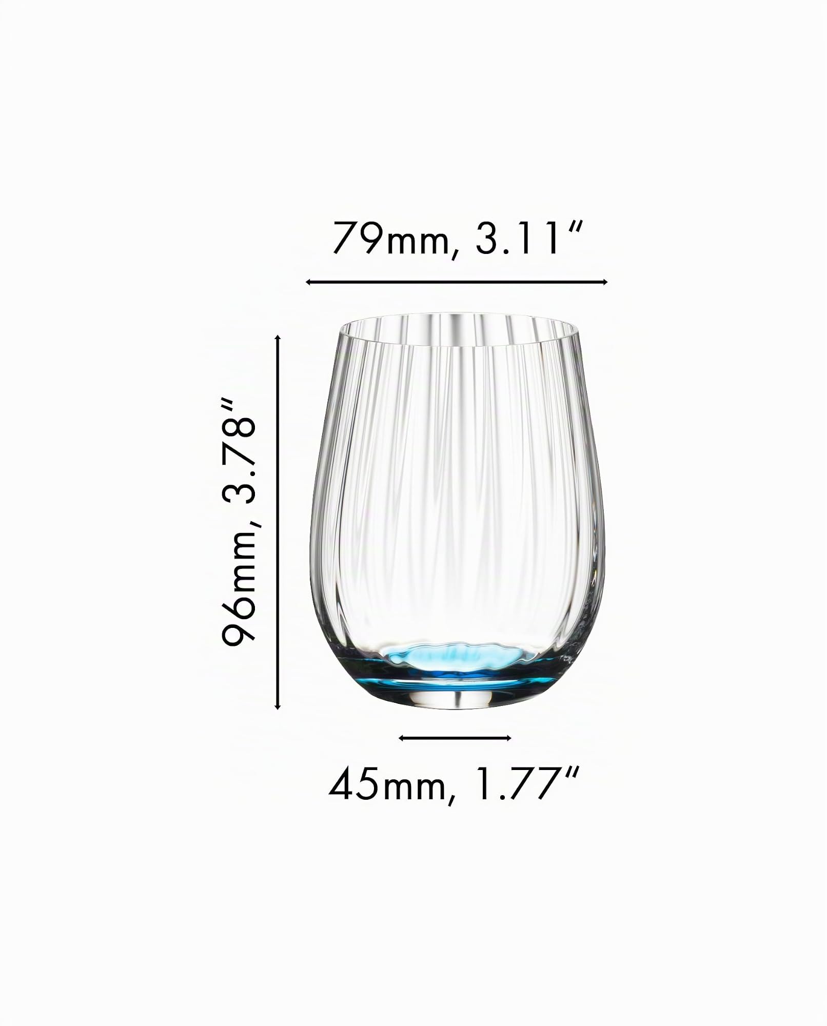 Riedel The O Wine Tumbler Optical Collection, 4 Stück