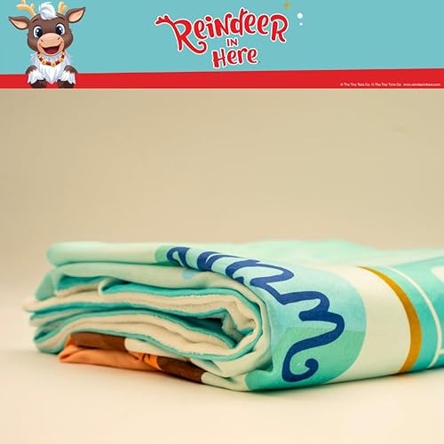 Miniatura 5 de FRANCO Reindeer in Here Holiday - Manta de felpa suave para niños, 46 x 90 pulgadas, (producto oficial)