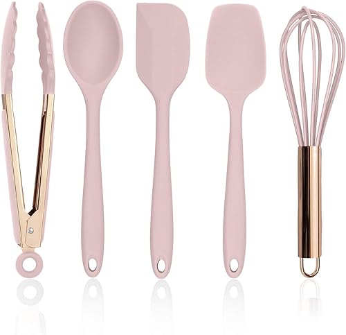 COOK WITH COLOR Utensilios de cocina de silicona, juego de utensilios de cocina de silicona fáciles de limpiar, utensilios de cocina para utensilios