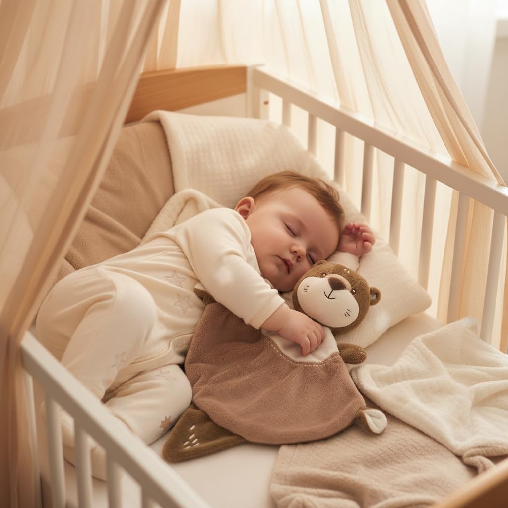 Les Doudous Malins - Lilou la Loutre 30 cm - Doudou Brodé Prénom - Cadeau Naissance Bébé