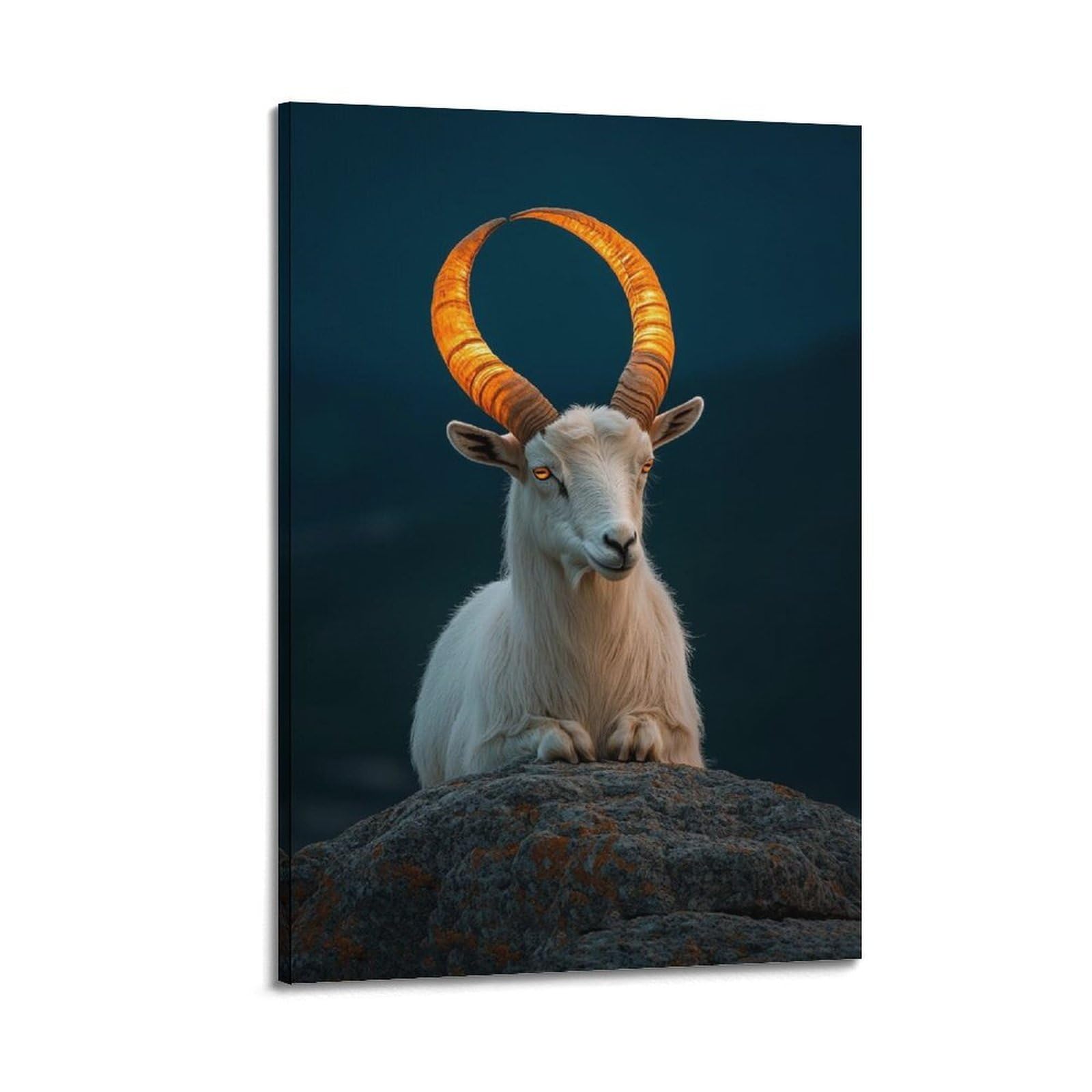 XKUGA Serene Zen Nature Urial Big Horn Sheep Poster Modern Decorative Canvas Prints - Ideal Wall Art for Family, Man Cave, Game Room, Boys & Girls Bedroom 24x36inch(60x90cm)