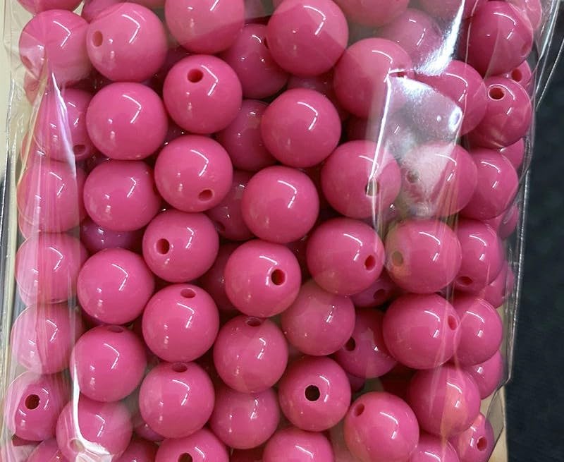600 Perline Acriliche Rosse Da 6 Mm Per Gioielli Fai Da Te – Rotonde Con Foro 1,5 Mm, Per Bracciali E Collane
