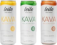 Vista 8 de LEILO Bebida relajante espumosa con Kava Paquete de 6 muestras variadas – Bebida calmante sin alcohol – Incluye (3) sabores clásicos y (3)
