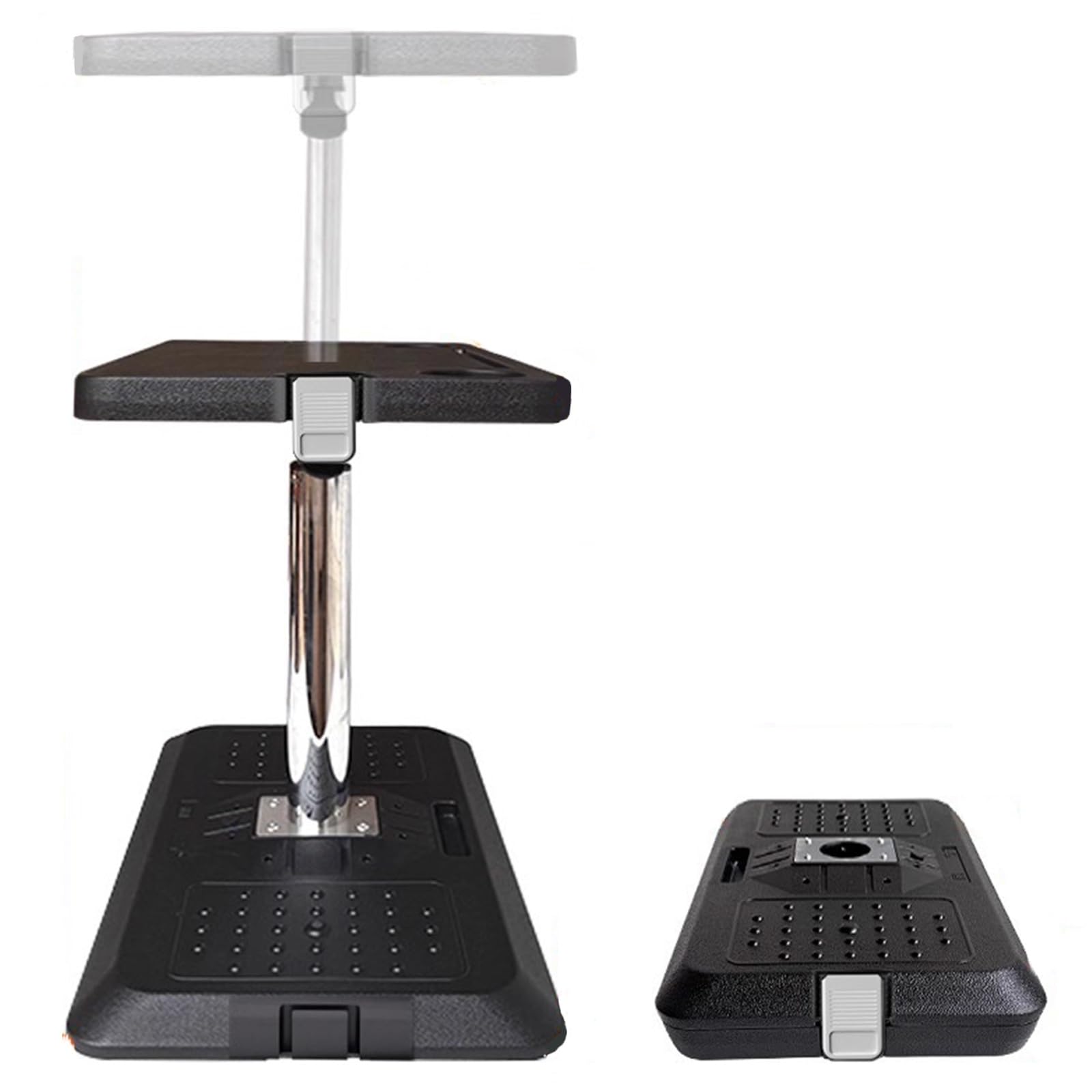 Portátil Mesa para Autocaravana Mesa Plegable con Rotación de 360° y Altura Ajustable Capacidad de Carga de 20kg de Acero para Caravanas