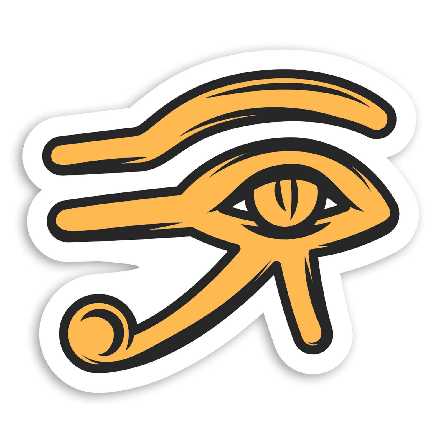 Destination Vinyl Ltd Multi 2 X 10Cm Eye Of Horus Vinyl Stickers - Egypt Egyptian Luggage Sticker #20723 (10Cm Wide)