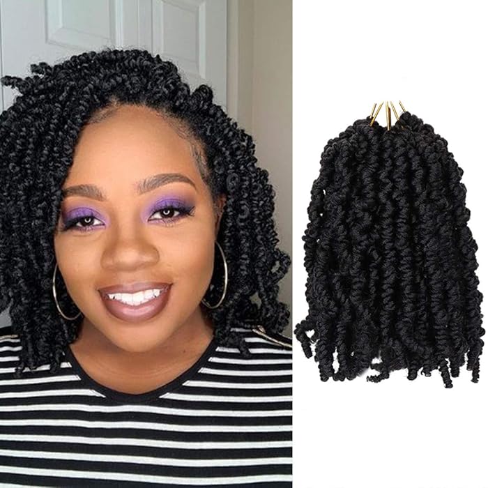 Buy 8Inch Short Curly Pre twisted Spring Twist Crochet Braids Hair buy-8inch-short-curly-pre-twisted-spring-twist-crochet-braids-hair