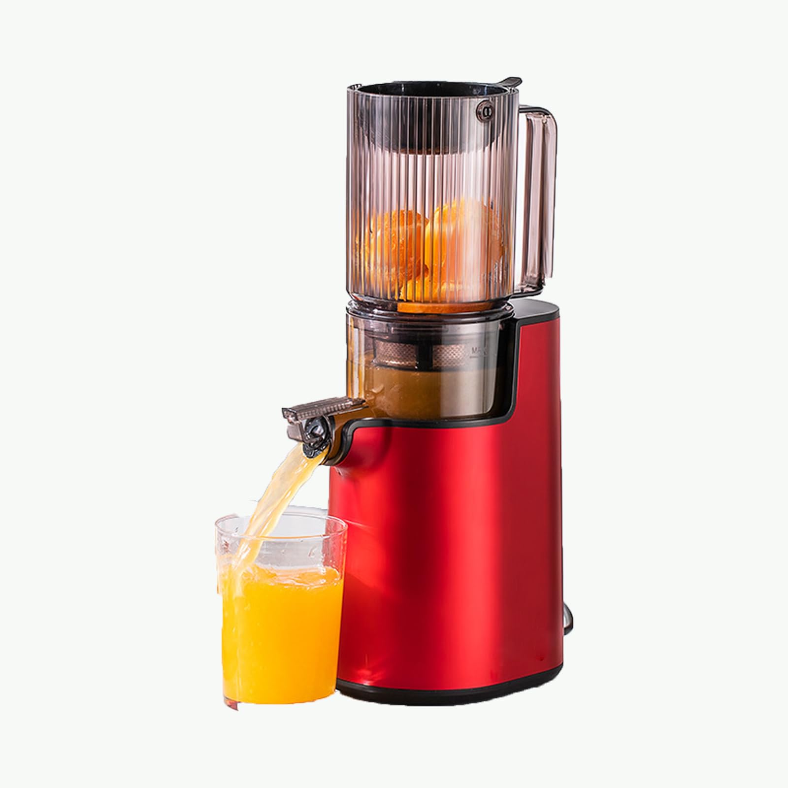 Presse-agrumes à froid professionnel avec séparateur de pulpe amovible, facile à nettoyer, haut rendement pour fruits et légumes entiers