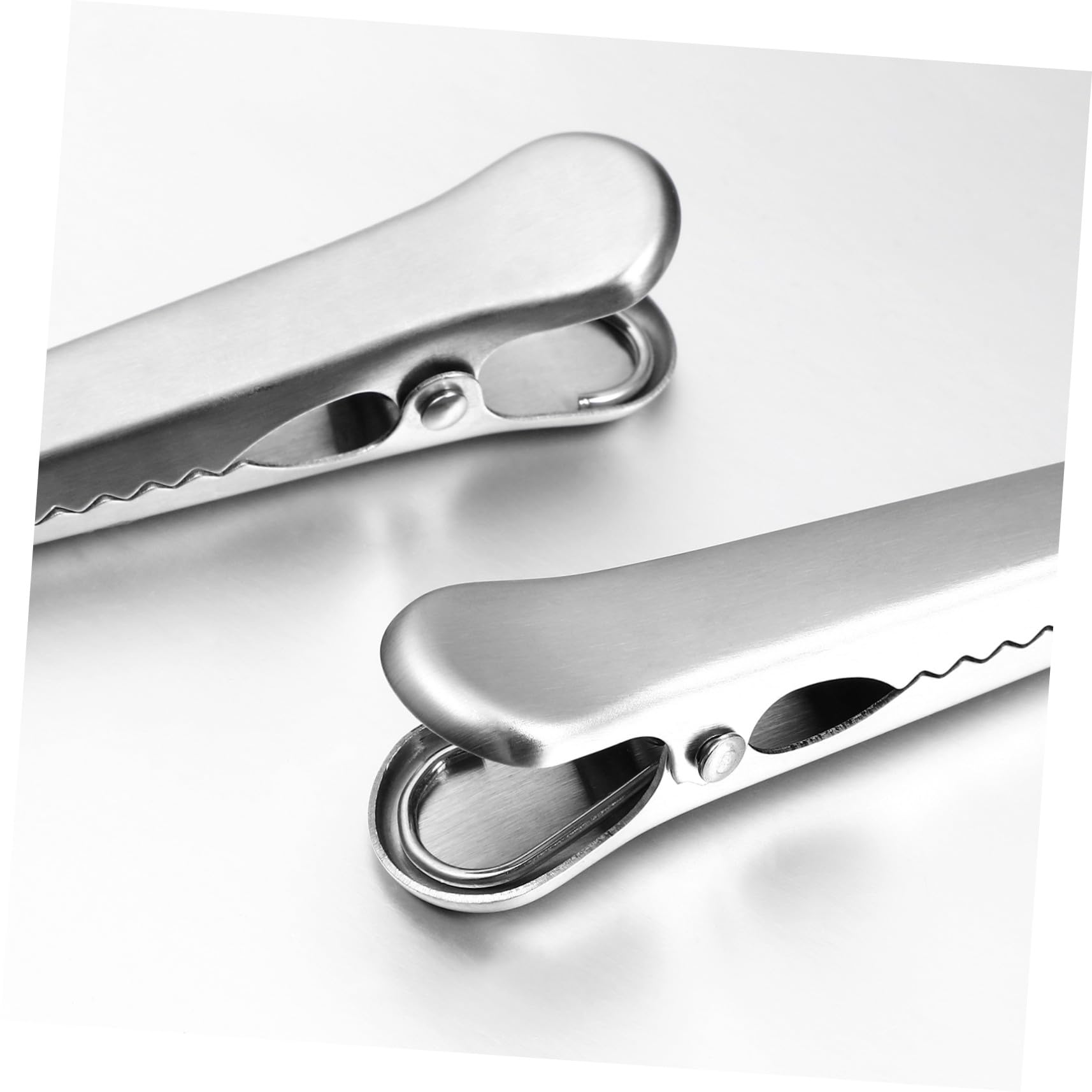 Ipetboom Sigillatrice Per Sacchetti in Acciaio Inox, 6 Pezzi, Clip Per Chiusura Snack e Sacchetti Alimentari, Pratica Per Conservazione Alimenti in Casa