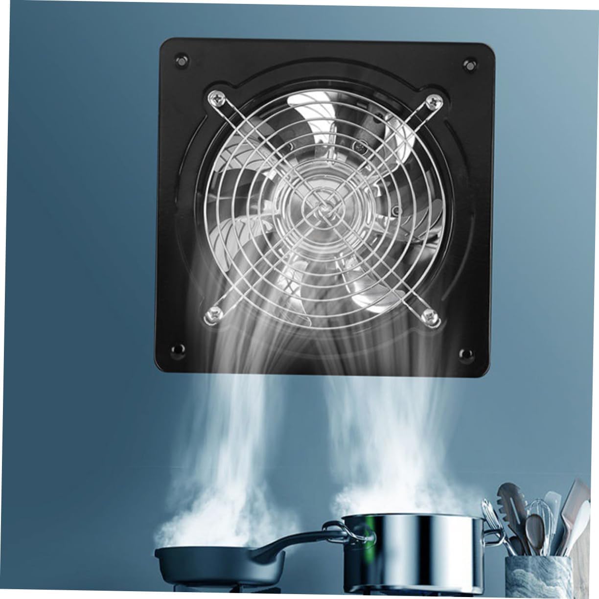 jojofuny 6 Inch Exhaust Fan 40w Through-wall Installation Ventilation Fan for Kitchen Bathroom Laundry Room 110v