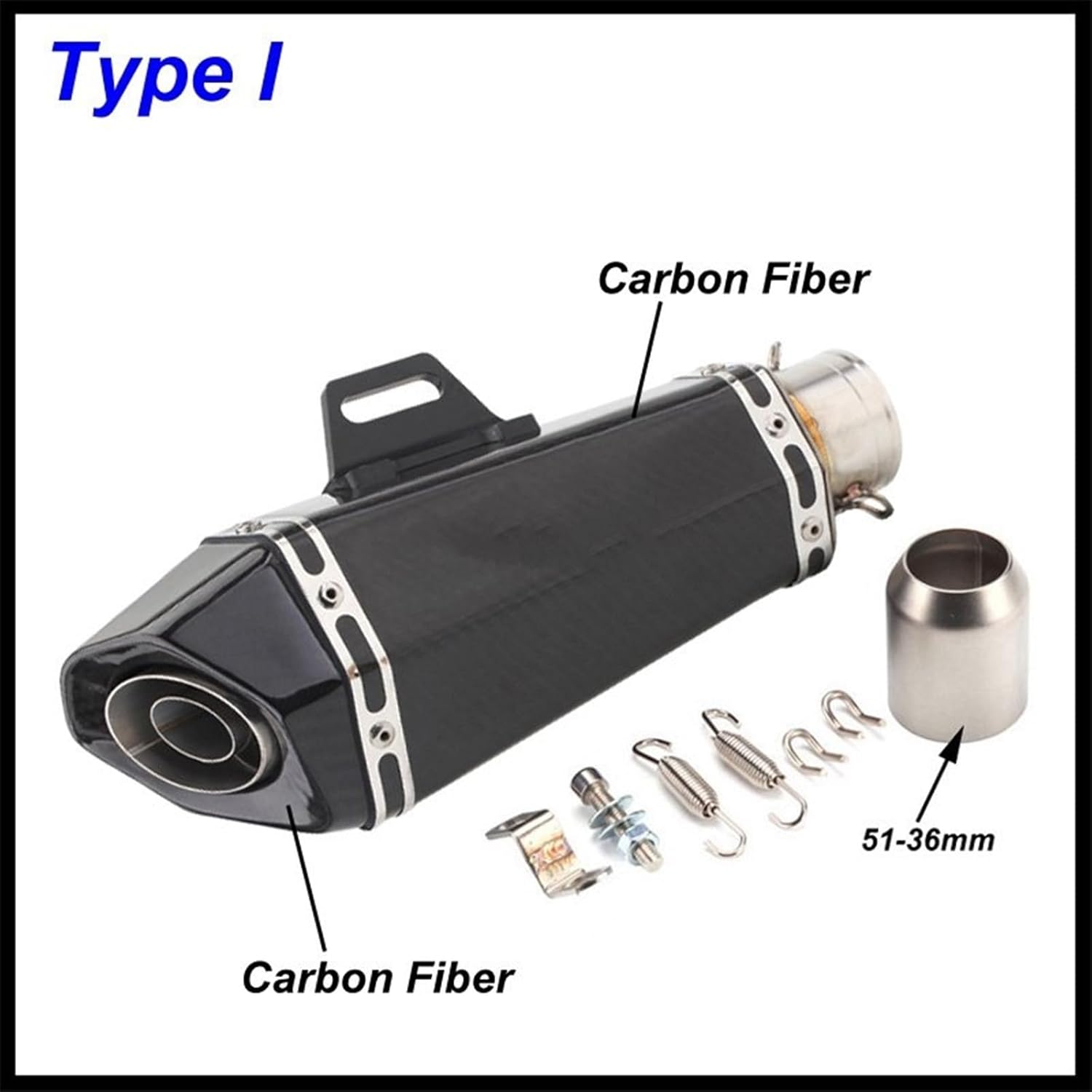 社外サイレンサー 入口 51 ミリメートルオートバイの排気管マフラー