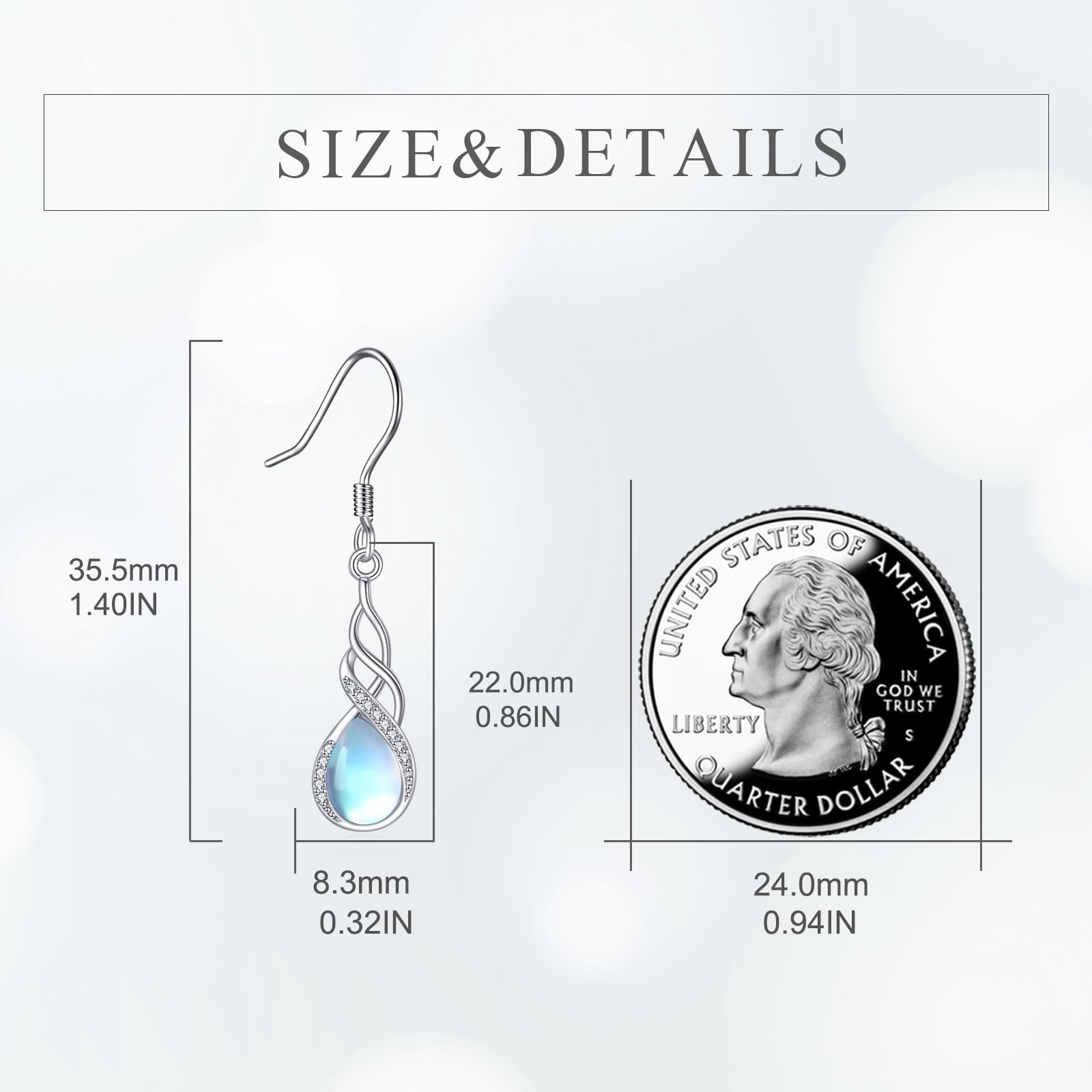 YFN Bar Ohrringe Sterling Silber Bar Hängen Tropfen Ohrringe Schmuck Geschenke für Damen Tochter