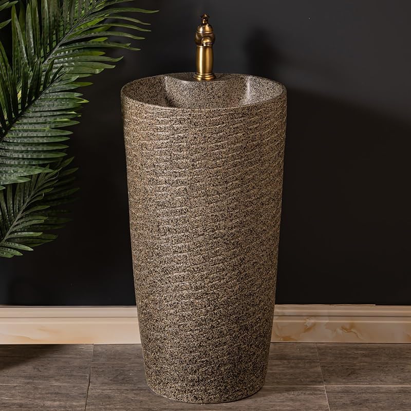 Bathroom Countertop Vessel Sink Home Pedestal Sink Wash Basin Ceramic Hotel Pedestal Sink Vanity