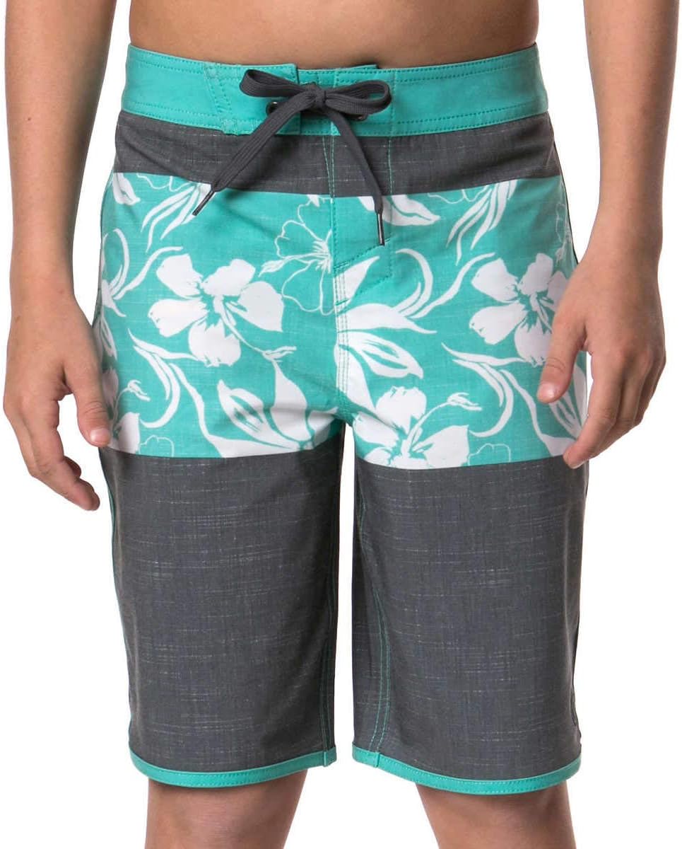 Hang Ten Boys' Youth Boardshort (Bright Aqua, L=14/16)