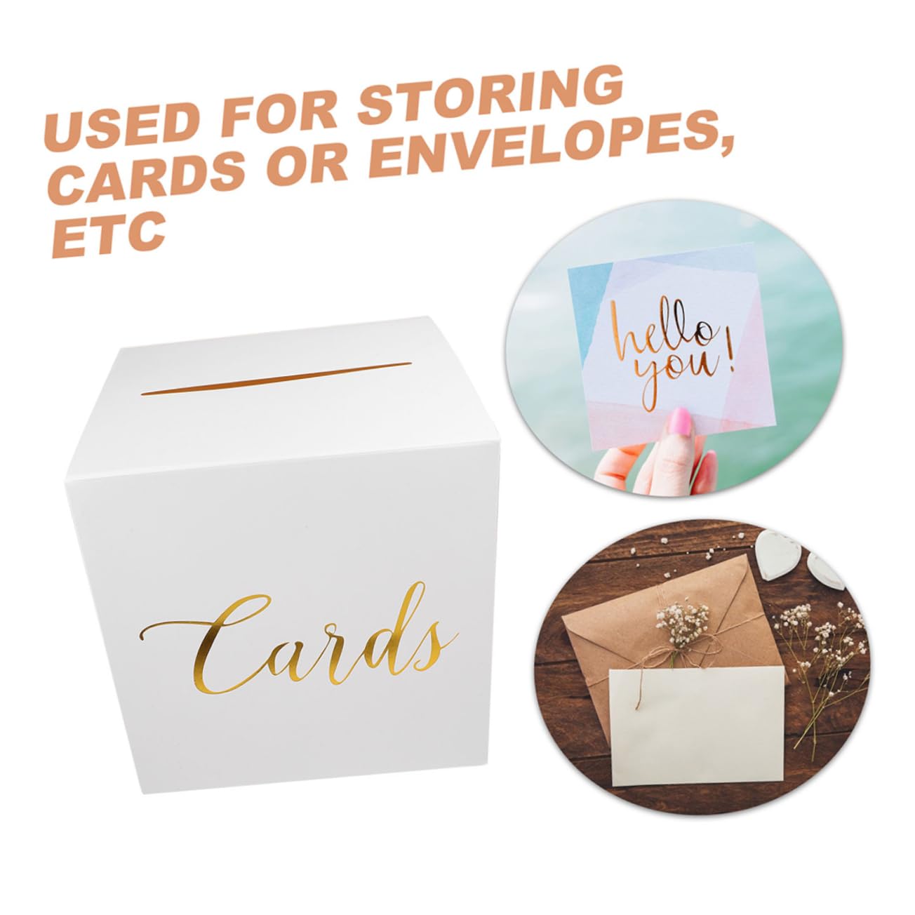 GLEAVI 4 Sätze Hochzeitskartenbox Teiliges Geschenkkartenbox für Hochzeiten Weiße Kartenbox mit Gratulationskarten Stilvolle Sammelbox für Erinnerungen