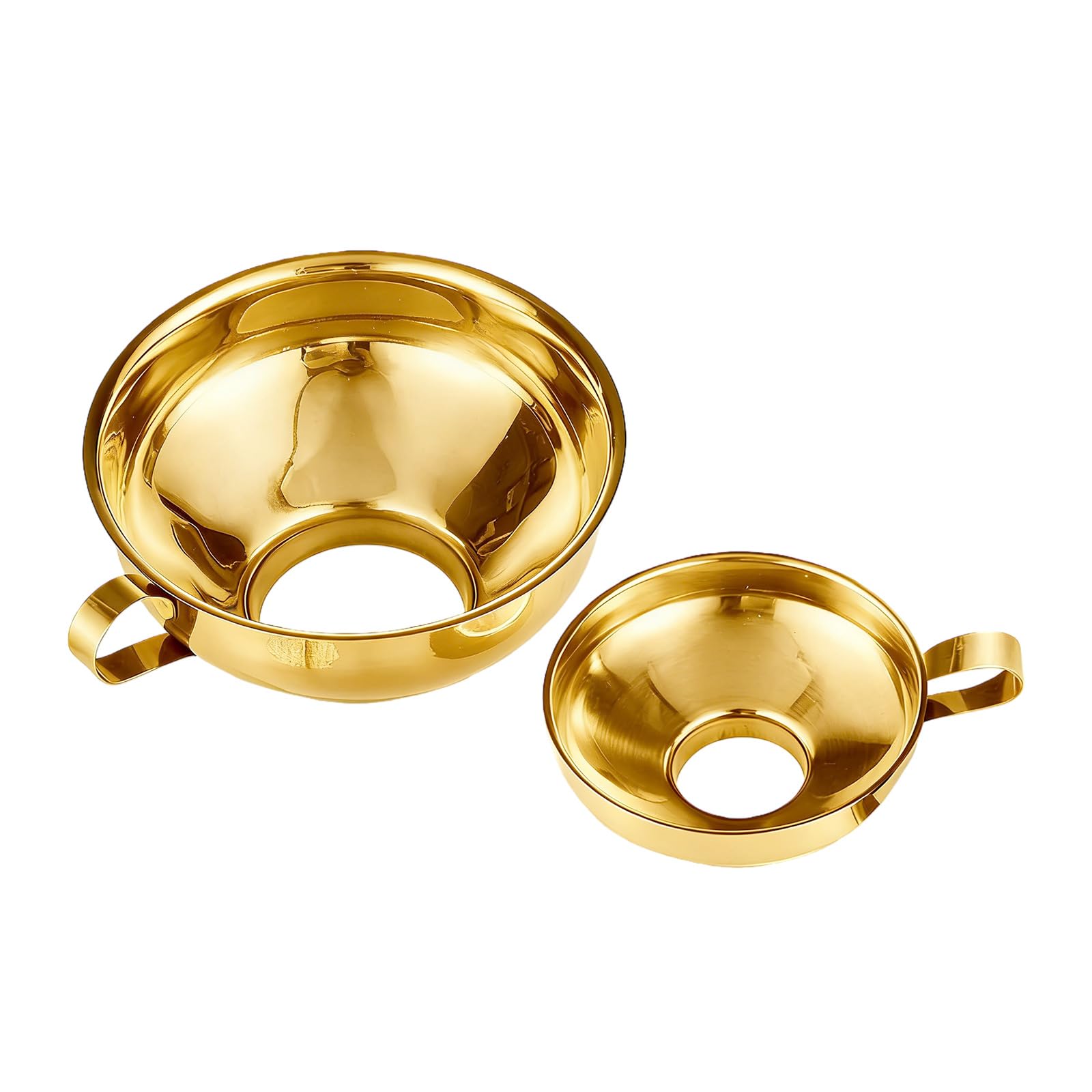 Tsophreniq 2 / 3Pcs Nonrust Steel Wide Mouth Funnel Set for Kitchen Liquids and Powders Encasing Storage Conduits