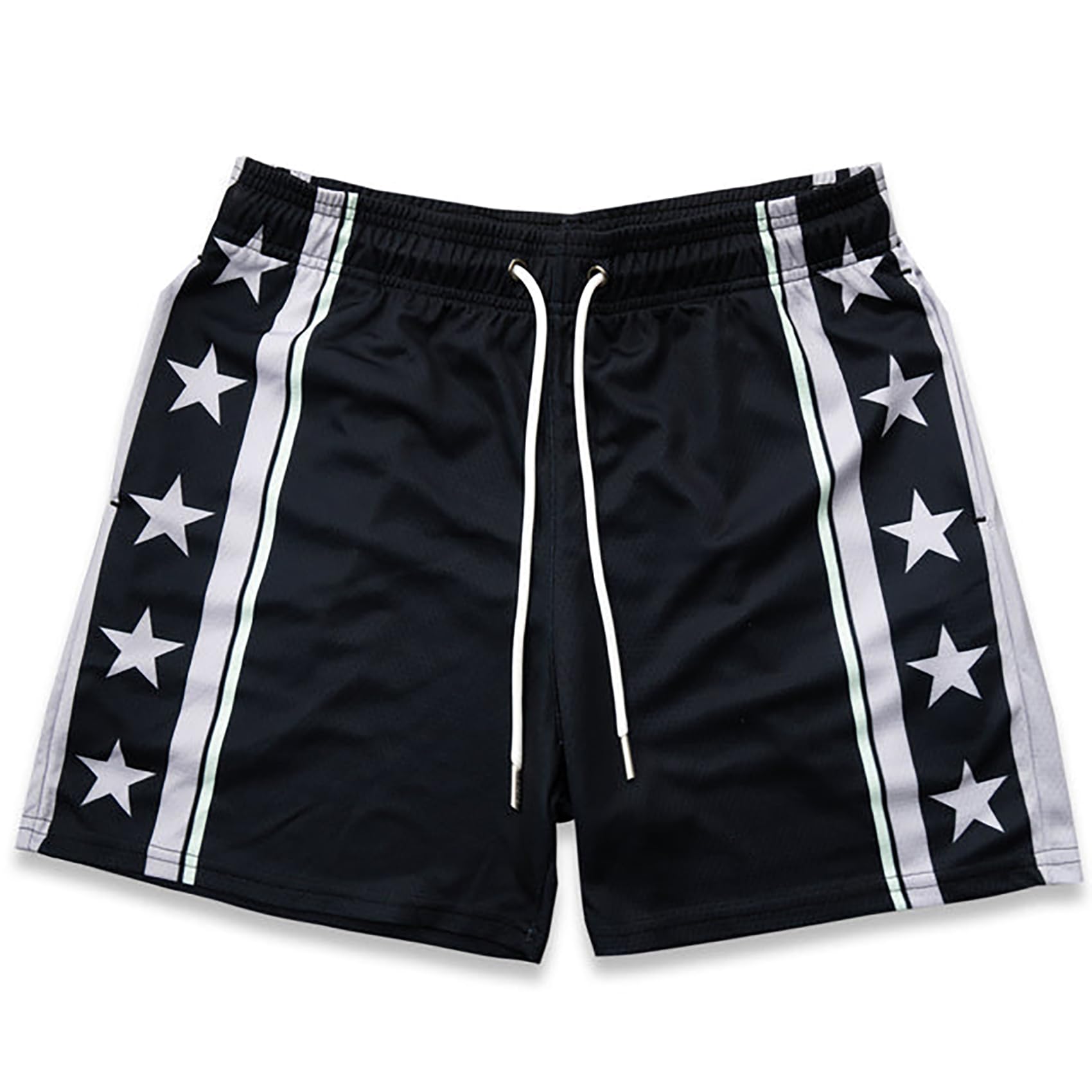 DIOTSR Mens Retro Casual Graphic Shorts Elastic Waistband Streetwear Athletic Basketball Running Active Shorts
