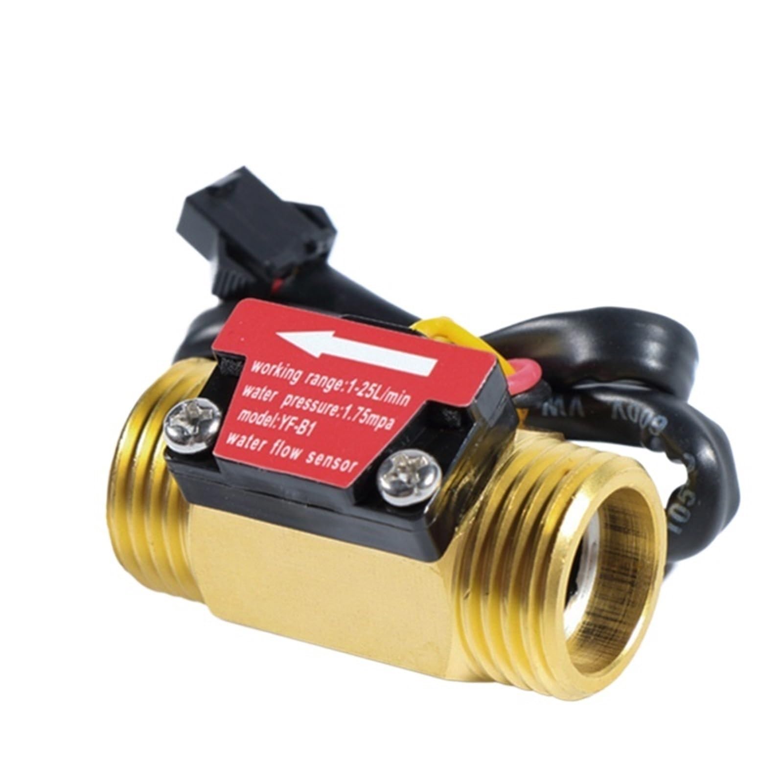 1 Uds 1/2 "3/4" 1 pulgada Sensor de flujo de latón Sensor de Flujo de Agua Control de caudalímetro interruptor de Sensor de líquido(1/2")