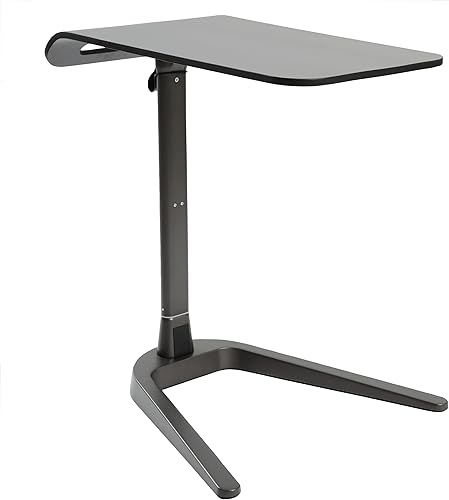 Miniatura 3 de Cozy Space Mesas giratorias para TV y fácil almacenamiento, ajustables, plegables portátiles con madera y metal, color blanco