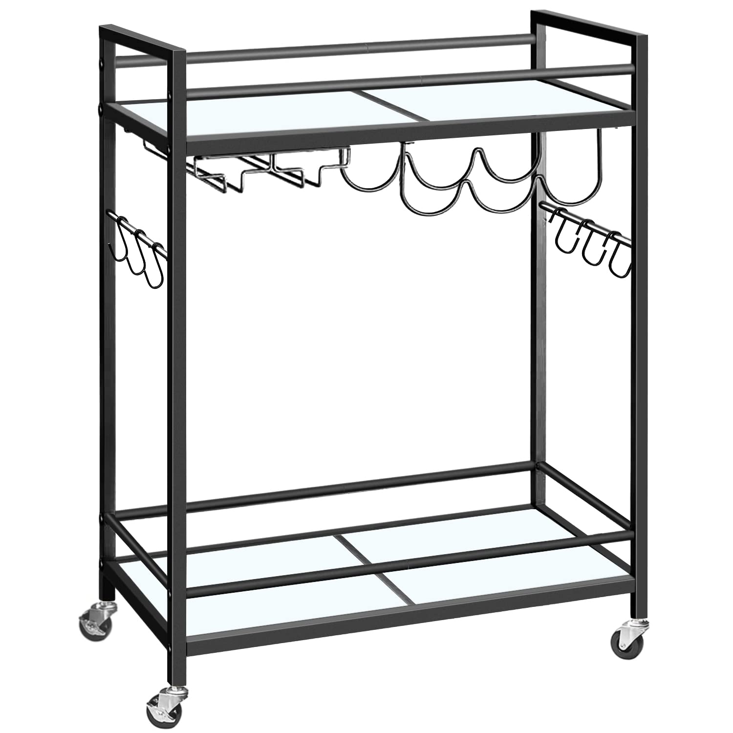 TUTOTAK Bar Cart, Serving Cart for Home, Microwave Cart, Drink Cart