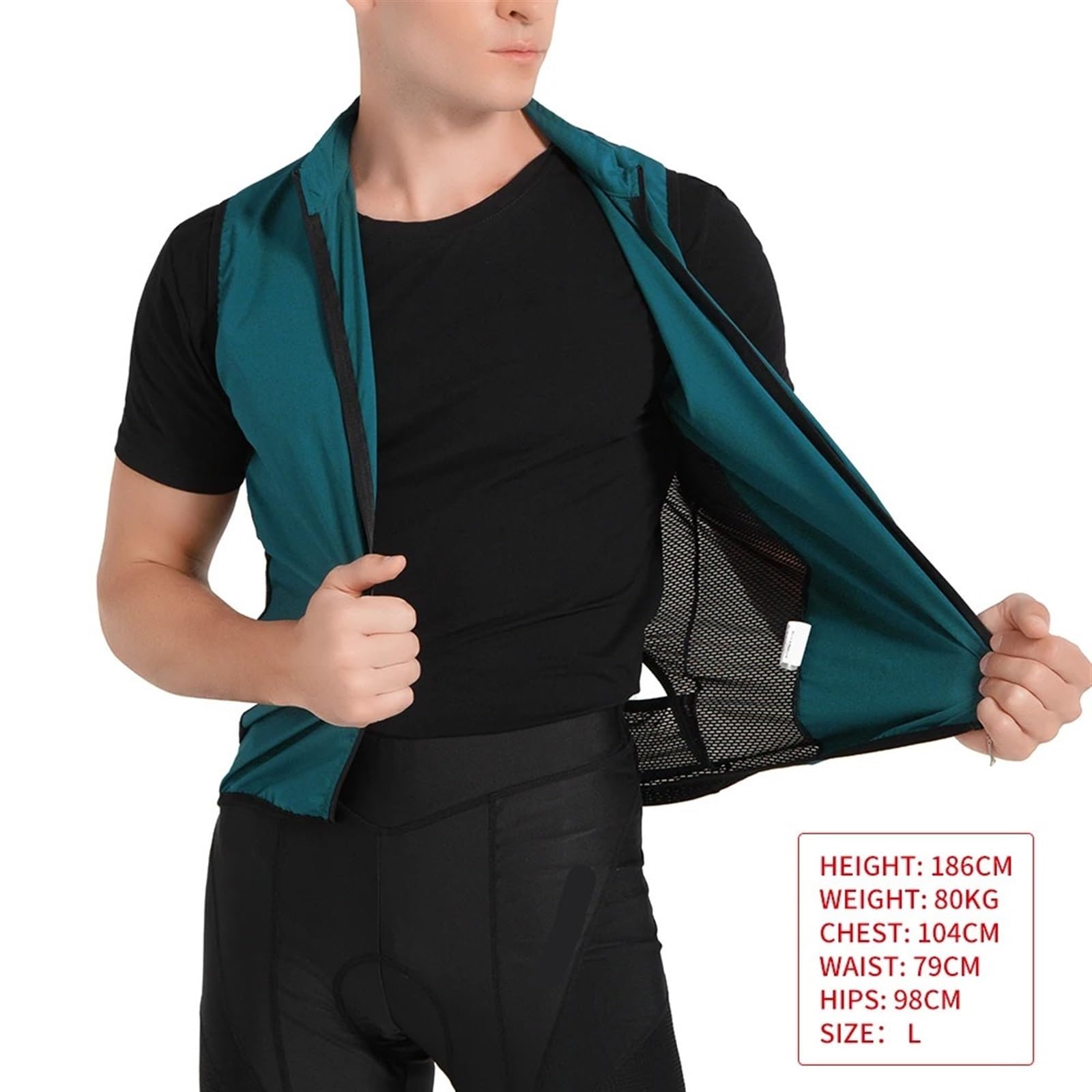 Chaleco Ciclismo Sin Mangas Chaleco de Ciclismo Reflectante de Malla Resistente al Viento, Ligero, sin Mangas, Transpirable, for Ciclismo para Correr, Gimnasio