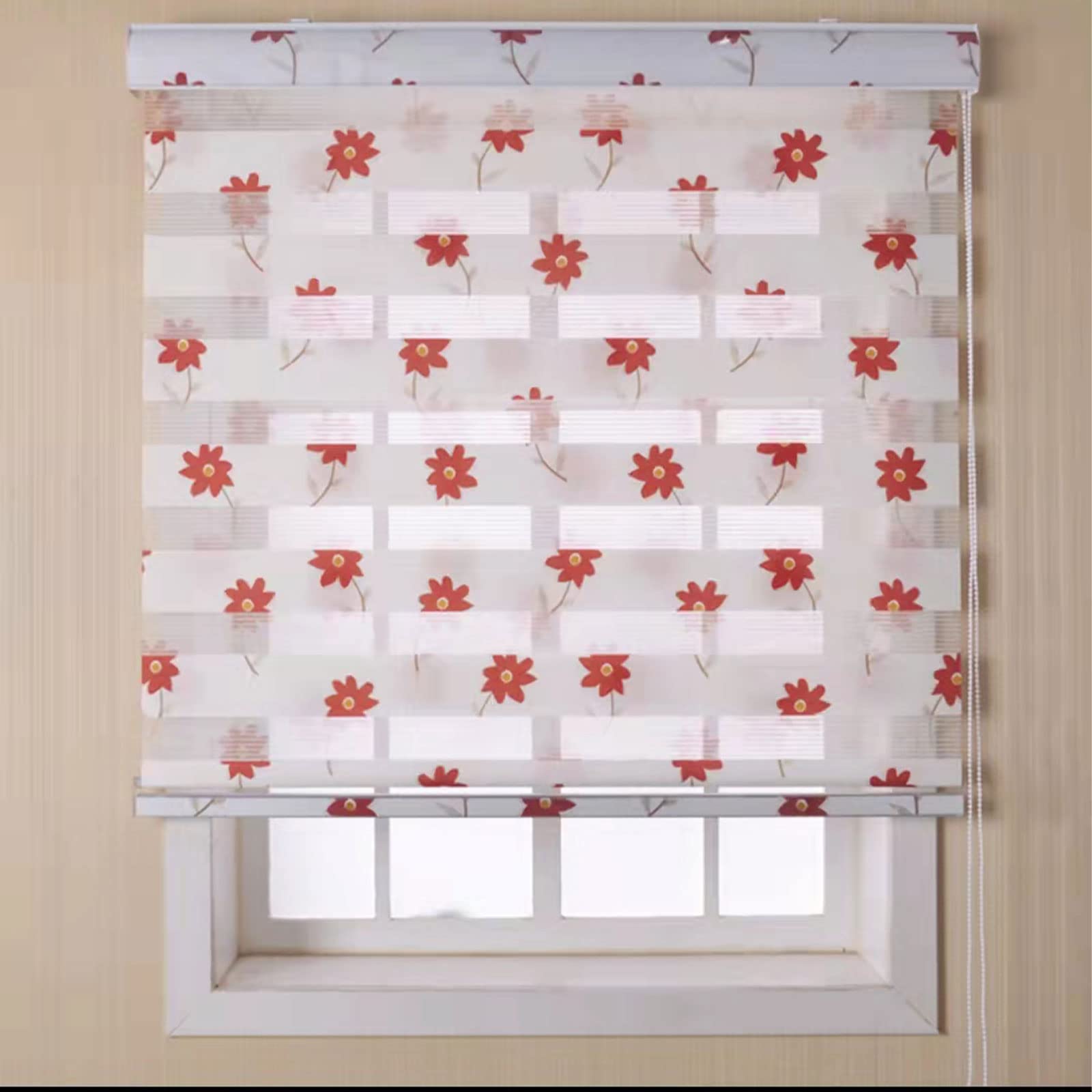 Venetian Blinds Unique Window Light Filtering,window No Drilling Flower-shaped Personalized Venetian Blinds,Suitable For Bedroom Bathroom Living Room Kitchen To Block Light.