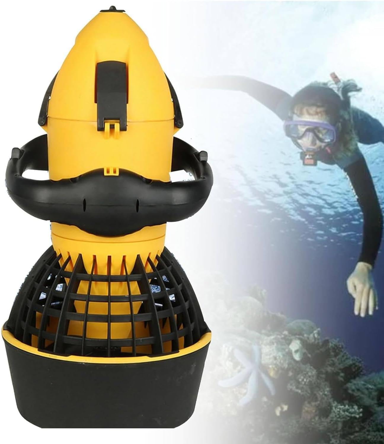 500W Underwater Scooter Propeller, Submarine Scooter Under Water Motor Thruster, Scuba Sea Scooter Submarine Diving Equipment, for Scuba Diving Snorkeling